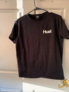 HUEL Black Short Sleeve Tee with White Huel Chest Logo